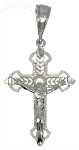 Sterling Silver Dia-Cut Cross Charm Pendant