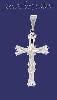 Sterling Silver Dia-Cut Cross Charm Pendant