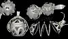 Sterling Silver 6-Picture Photo Ball Openwork Design Locket Char