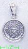 Sterling Silver Aztec Sun Calendar Charm Pendant