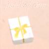 White w/Golden Bow Cotton Filled Gift Box 2" x 1 1/2" x 5/8"