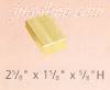 Gold Cotton Filled Gift Box 2 5/8" x 1 5/8" x 5/8"