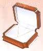 Piano Finish Mahogany Wood w/White Interior Necklace Box 5" x 4.