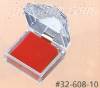Lucite (clear acrylic) Red Velvet Earrings Box 1.875" x 1.875" x