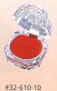 Lucite (clear acrylic) Red Velvet Ring Box 1.75" x 1.75" x 1.75"