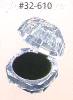 Lucite (clear acrylic) Black Velvet Ring Box 1.75" x 1.75" x 1.7
