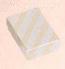 Gold/Silver Stripes Cotton Filled Gift Box 3" x 2 1/2" x 1"