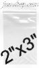 Clear Ziplock Reclosable Plastic Bags 100pcs 2" x 3"