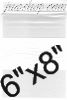 Ziplock w/White Block Reclosable Plastic Bags 100pcs 6" x 8"